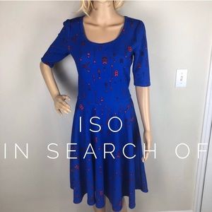 ISO LuLaRoe Blue Nicole w/ Red Arrows